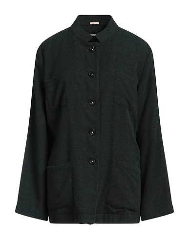 MASSIMO ALBA Solid colour shirts & blouses Dark green 51% Cotton, 49% Cashmere