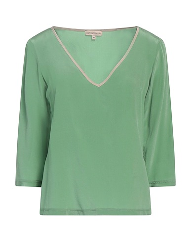 CAMICETTASNOB Top Verde militare 100% Seta