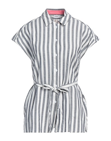 NÜMPH Striped shirt Navy blue 82% Viscose, 18% Linen