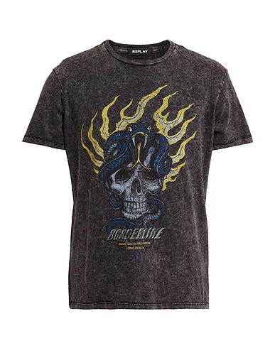 REPLAY T-shirt Charcoal 100% Cotton
