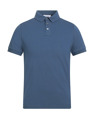 ALPHA STUDIO Polo shirt Slate blue 95% Cotton, 5% Elastane
