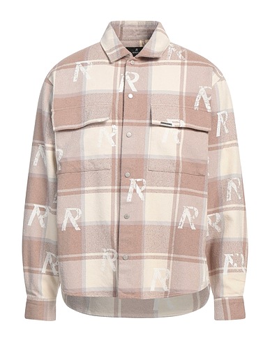 REPRESENT Checked shirt Beige 94% Cotton, 6% Polyester