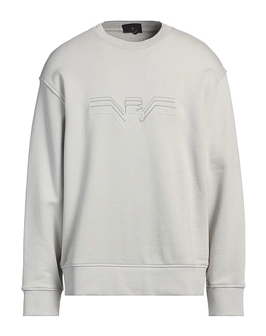 EMPORIO ARMANI Sweatshirt Light grey 100% Cotton, Elastane