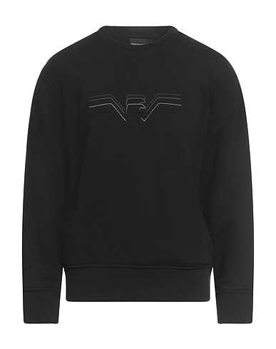 EMPORIO ARMANI Felpa Nero 100% Cotone, Elastan