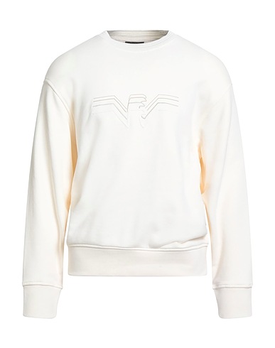 EMPORIO ARMANI Sweatshirt Cream 100% Cotton, Elastane