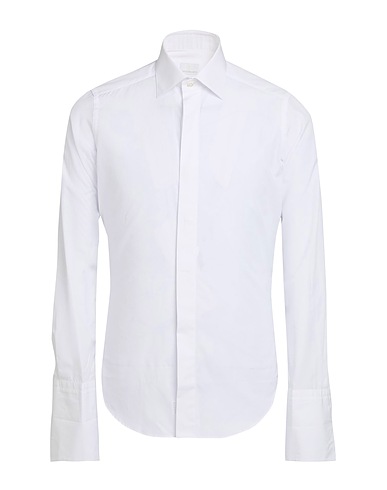 MASTAI FERRETTI Solid color shirt BIANCO 100% Cotton