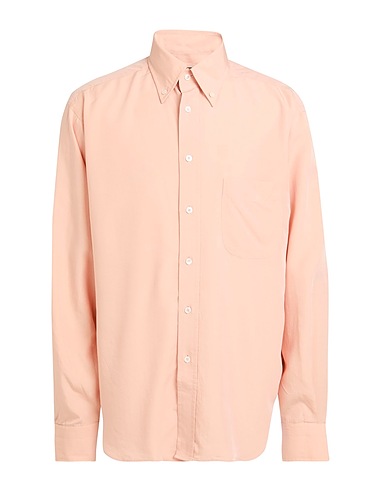 TOM FORD Solid colour shirt Apricot 74% Lyocell, 26% Silk