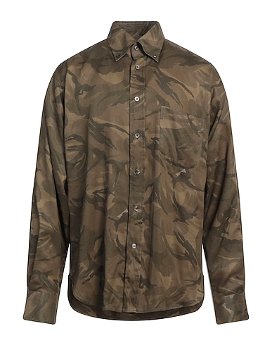 TOM FORD Patterned shirt Military green 100% Lyocell