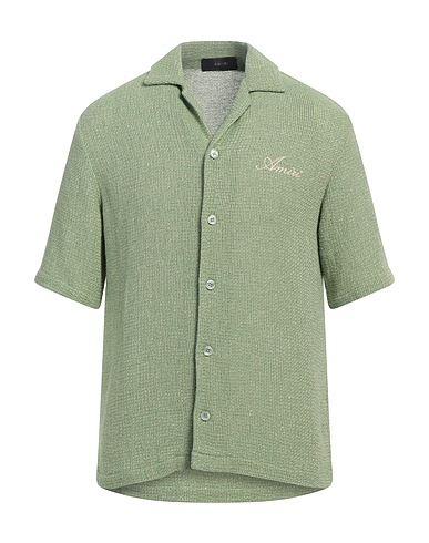 AMIRI Shirts Green 68% Cotton, 24% Polyester, 4% Other Fibres, 2% Metallic fiber, 2% Polyamide