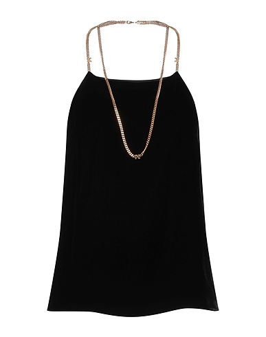 PALM ANGELS Top 82% Viscose, 18% Silk, Brass