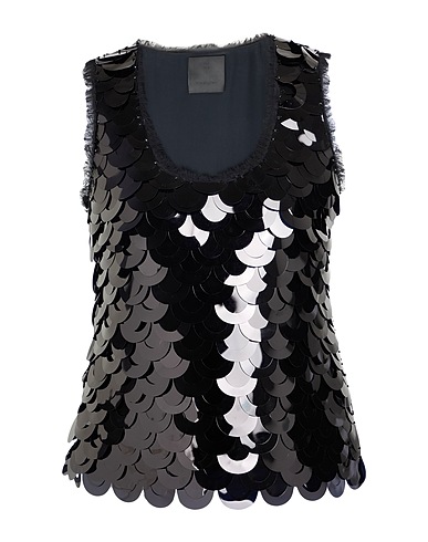 GIVENCHY Top Black 100% Polyacrylic, Silk
