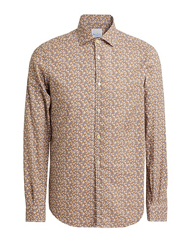EDIZIONI LIMONAIA Camisa estampada KHAKI 100% Algodón