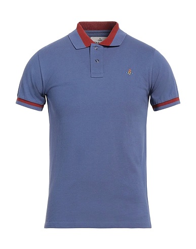 VIVIENNE WESTWOOD Polo shirt Slate blue 100% Cotton