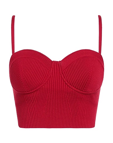 ELISABETTA FRANCHI Top Rosso 49% Viscosa, 30% Poliestere, 21% Poliammide