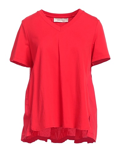 EMMA & GAIA RED T-shirt Red 100% Cotton