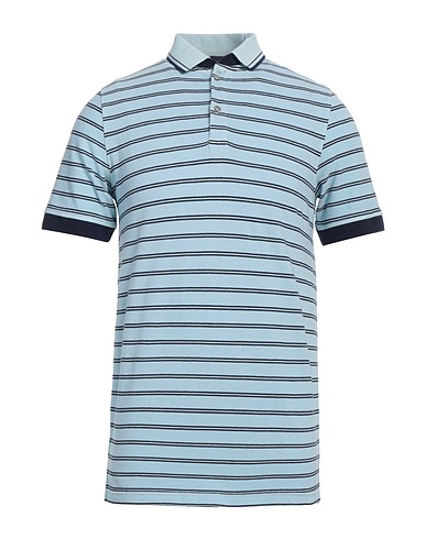 HERITAGE Polo shirt Sky blue 100% Cotton
