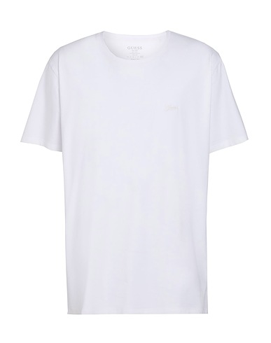 GUESS Basic T-shirt White 95% Cotton, 5% Elastane