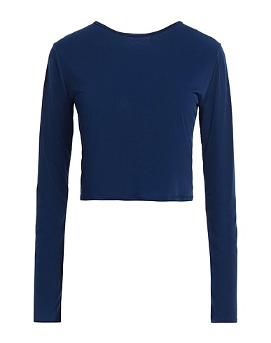 SOALLURE Crop top Navy blue 95% Polyester, 5% Elastane