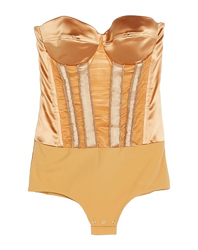 ELISABETTA FRANCHI TOPWEAR Sand 49% Acetate, 44% Polyamide, 7% Elastane