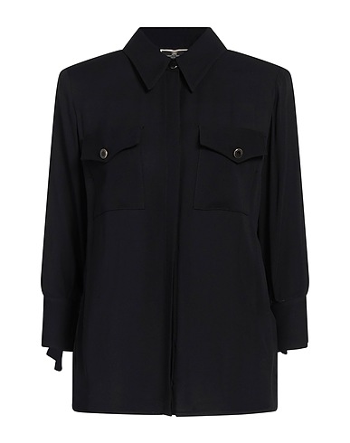 ELISABETTA FRANCHI Solid color shirts & blouses Black 100% Viscose