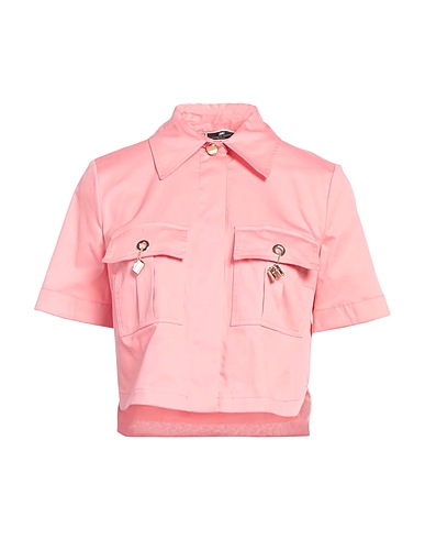 ELISABETTA FRANCHI Solid colour shirts & blouses 98% Cotton, 2% Elastane