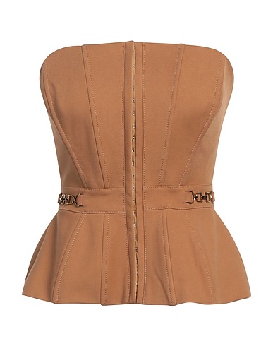 ELISABETTA FRANCHI Bustier Camel 45% Viscose, 25% Cotton, 23% Polyamide, 7% Elastane