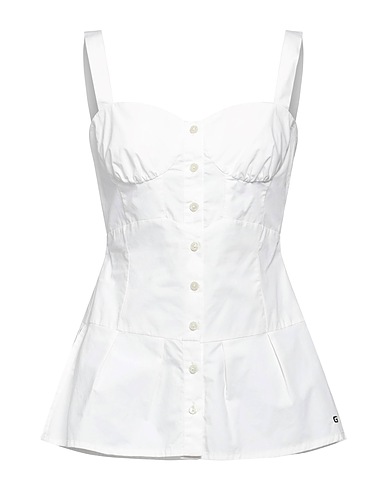 GAëLLE Paris Top White 98% Cotton, 2% Elastane