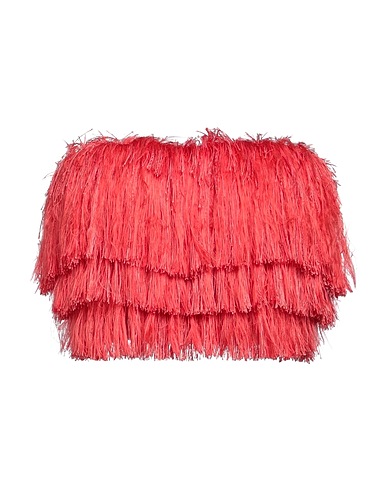 ELISABETTA FRANCHI Top Coral 84% Polyamide, 16% Elastane, Acetate, Polyester, Linen