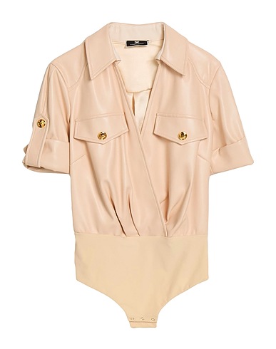 ELISABETTA FRANCHI TOPWEAR Blush 100% Polyester, Polyurethane, Polyamide, Elastane