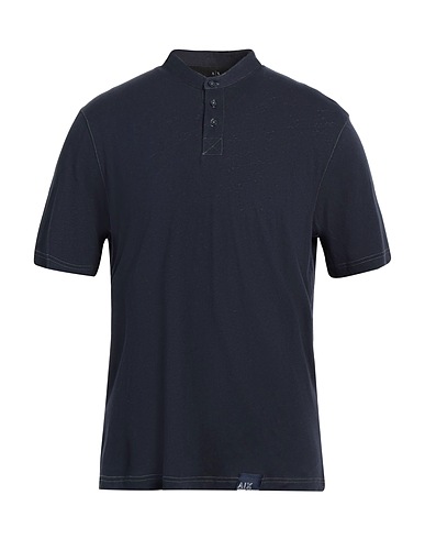 ARMANI EXCHANGE T-shirt Navy 55% Linen, 45% Cotton