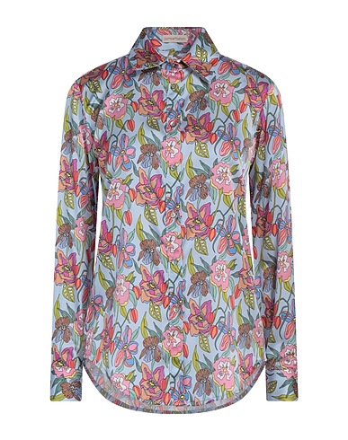CAMICETTASNOB Рубашки и блузки с цветочным рисунком 57% Вискоза, 32% Шелк, 11% Эластан