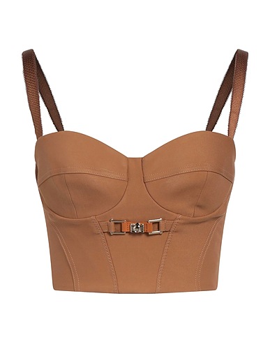 ELISABETTA FRANCHI Bustier Camel 45% Viscose, 25% Cotton, 23% Polyamide, 7% Elastane
