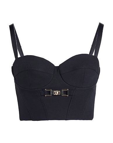 ELISABETTA FRANCHI Top Nero 45% Viscosa, 25% Cotone, 23% Poliammide, 7% Elastan