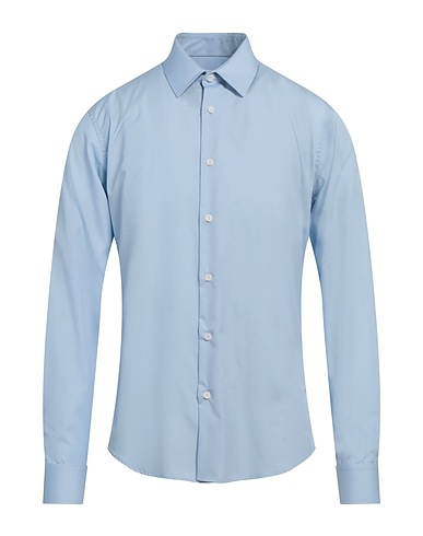 SANDRO Solid color shirt Sky blue 100% Cotton