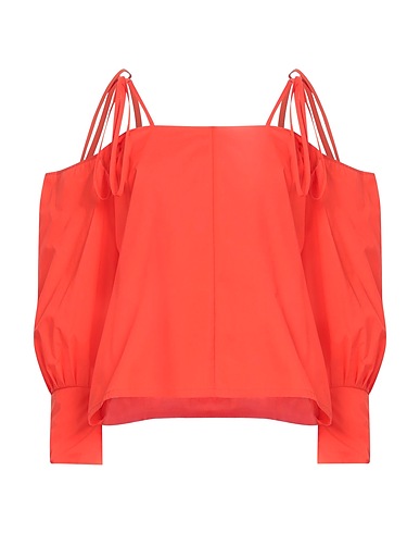 SOLOTRE Off-the-shoulder top Orange 100% Cotton