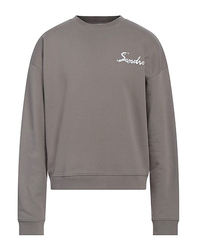 SANDRO Sweatshirt Military green 100% Cotton, Elastane