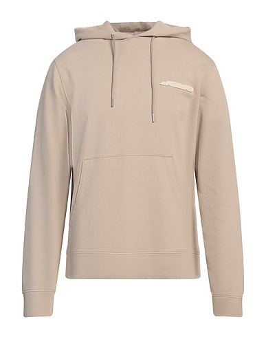 SANDRO Hooded track jacket  Sand 100% Cotton, Elastane, Rubber