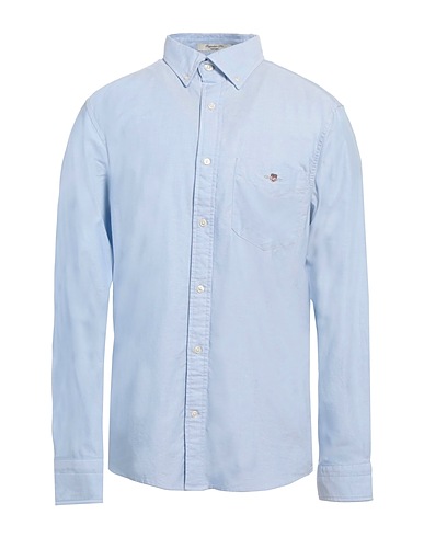GANT Solid colour shirt Sky blue 100% Cotton