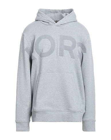 MICHAEL KORS MENS Hooded track jacket  Light grey 100% Cotton