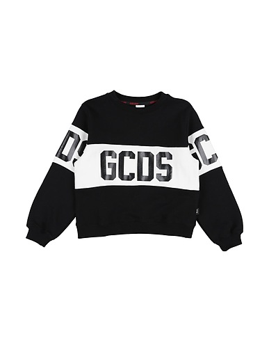 GCDS MINI Felpa Nero 100% Cotone, Elastan