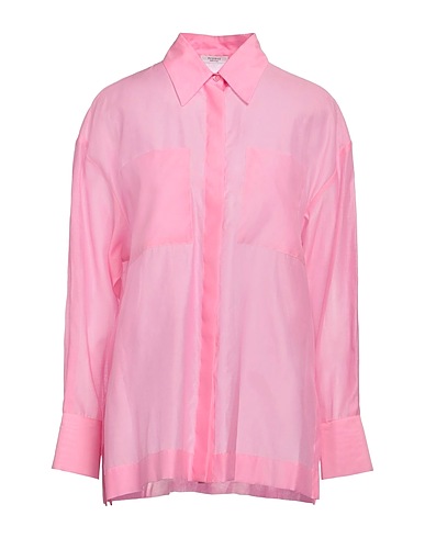 PESERICO Solid colour shirts & blouses Pink 67% Cotton, 33% Silk