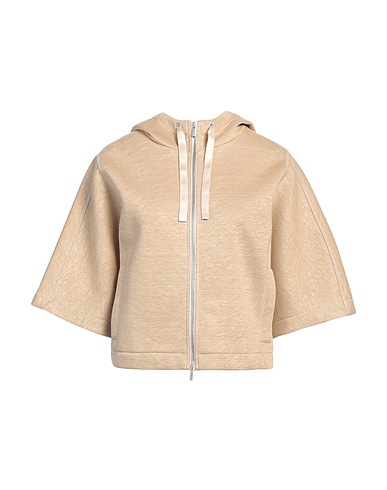 PESERICO Hooded sweatshirt Sand 65% Linen, 35% Modal, Silk, Elastane, Viscose
