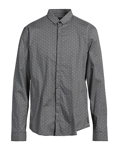 ARMANI EXCHANGE Hemd mit Muster Schwarz 97% Baumwolle, 3% Elastan