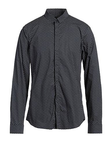 ARMANI EXCHANGE Camicia fantasia Blu notte 97% Cotone, 3% Elastan
