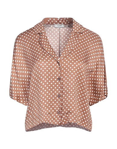 PESERICO Patterned shirts & blouses Brown 100% Viscose