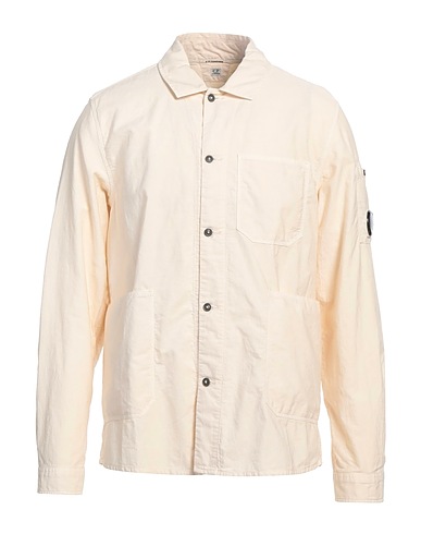 C.P. COMPANY Solid colour shirt Ivory 100% Cotton