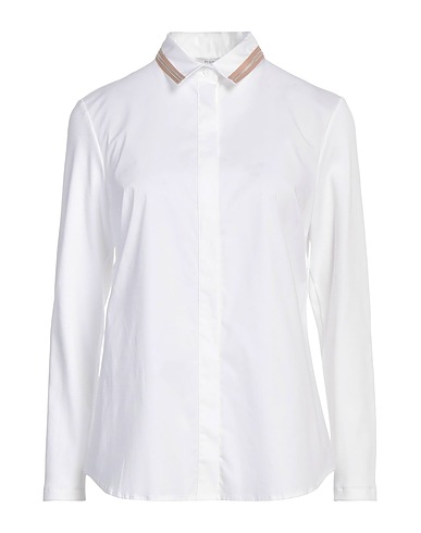 PESERICO Shirts White 97% Cotton, 3% Elastane