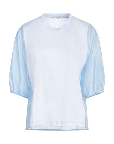 PESERICO Top Sky blue 67% Cotton, 33% Silk, Linen