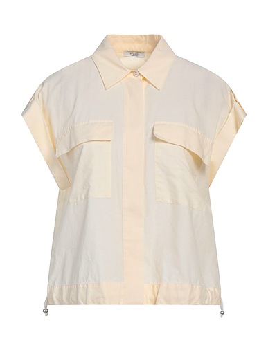 PESERICO Shirts Pastel yellow 100% Cotton