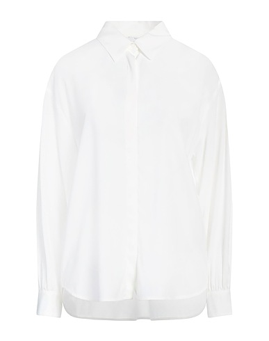 PESERICO Solid colour shirts & blouses EASY Off white 81% Acetate, 13% Silk, 6% Elastane